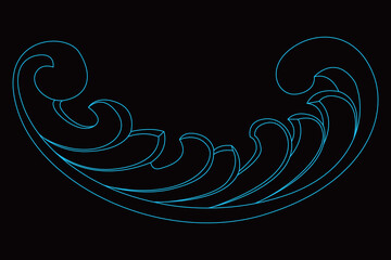 Elegant classical scroll pattern forms a decorative flowing design element perfect for borders.