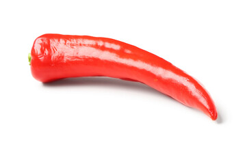 Naklejka premium Red chili pepper on white background
