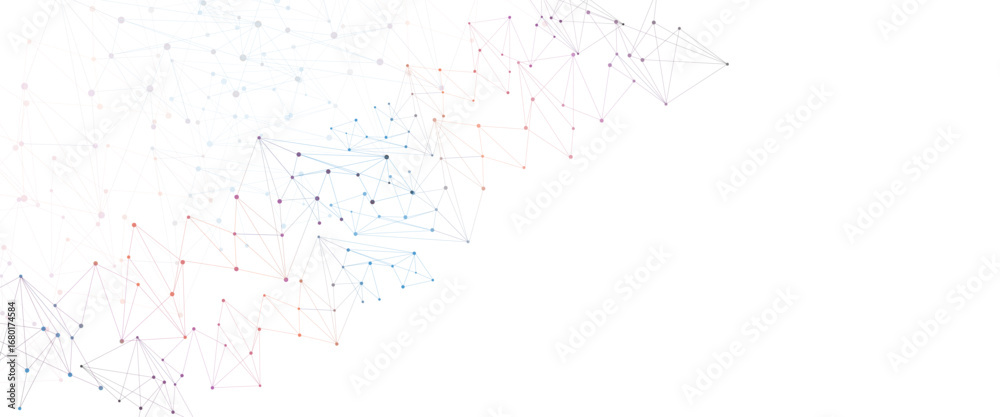 Wall mural vector connect link background. global network technology concept. digital technology futuristic int