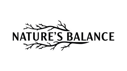 Nature balance logo design vector illustration graphic template for branding identity