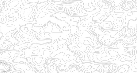 Topographic map background geographic line map with seamless ornament design. The black on white contours vector topography stylized height of the lines map.
