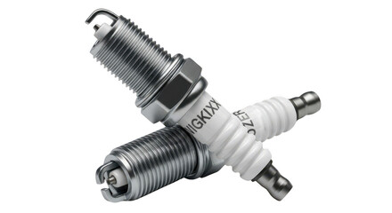 Spark plugs isolated on transparent background for car engine ignition