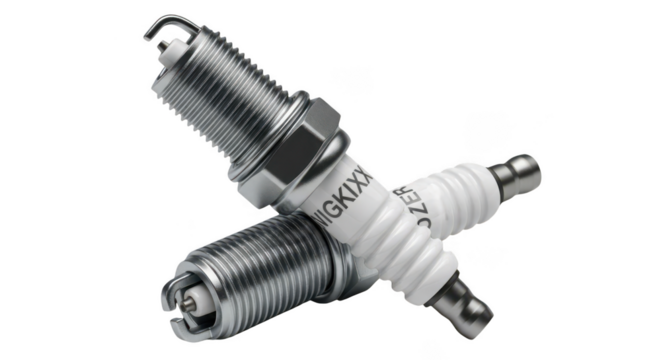 Spark plugs isolated on transparent background for car engine ignition - Powered by Adobe