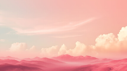 Pink cloud sea
