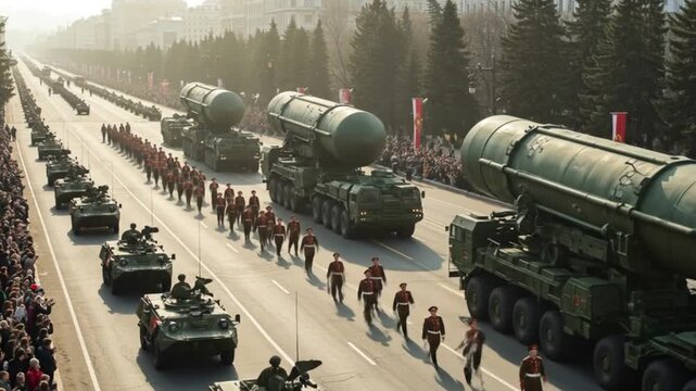 Military parade 4k footage