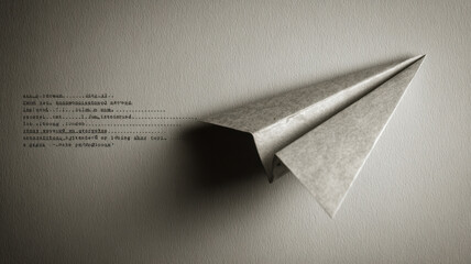 Paper airplane with insult words, mockery, background 