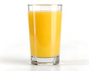 Delicious Natural Mango Juice on White Background