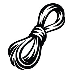 Illustration of a coiled rope, suitable for various crafting projects and applications