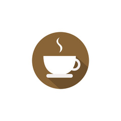 Vector illustration of coffee cup and beans symbol icon