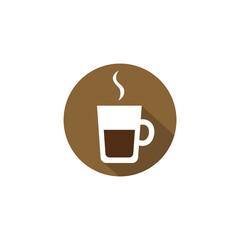 Vector illustration of coffee cup and beans symbol icon