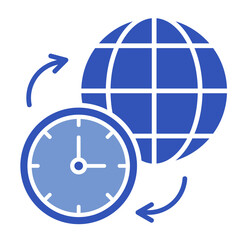 Time Zone  Icon Set Multiple Style Collection
