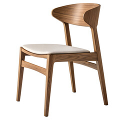 Fototapeta premium modern wooden dining chair isolated on white background png