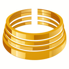 gold coins isolated on white