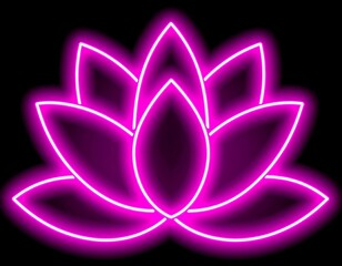 Neon pink lotus flower graphic (1)