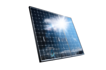 Solar Photovoltaic Panel on Transparent Background