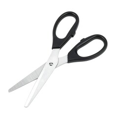 Pair of black-handled scissors
