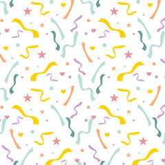 Colorful wallpaper with confetti for birthday Vector
