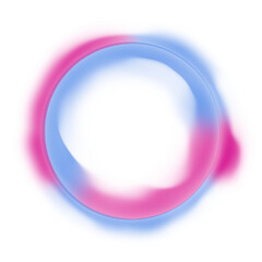 Glowing Aura Gradient Circle With Pink And Blue Hues