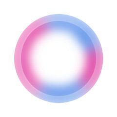 Glowing Aura Gradient Circle With Pink And Blue Hues