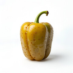 Ugly sweet pepper isolated on white.