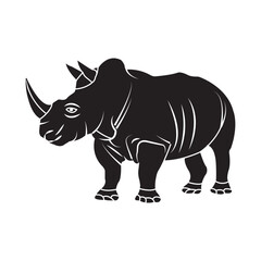 one-horned rhinoceros icon design