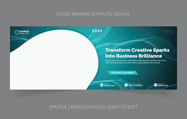 Professional Corporate Banner Design with Abstract Layout and Photo Placeholder