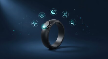 Innovative smart ring designed for health monitoring and fitness tracking in modern lifestyle