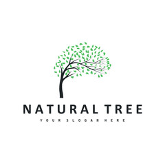 Obraz premium tree silhouette concept children playground logo natural tree concept as a playground and green forest tree nature as a product brand symbol or poster illustration template