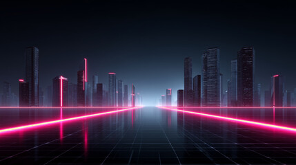 Neon - Lit Futuristic City