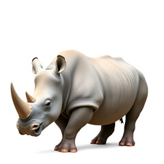 Obraz premium rhino isolated on white background