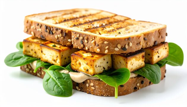 Vegetarian Paneer and Spinach Panini