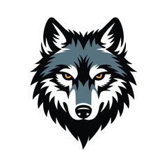 Wolf Face Vector Illustration – Wild Animal Graphic