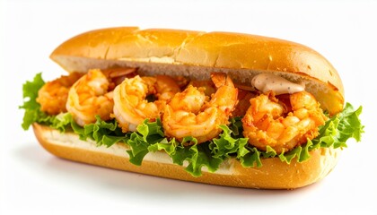 Fresh Seafood Shrimp Sandwich Hoagie