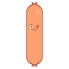 sausage playful face cartoon cute