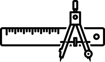Compass and Ruler: Precision Tools for Measurement and Design