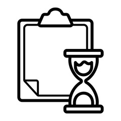 hourglass Line Icon