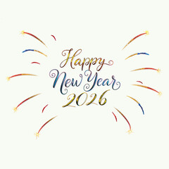 Obraz premium Happy New Year 2015 celebration fireworks festive greeting