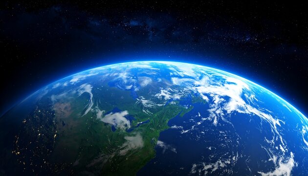 Earth from space, showcasing continents