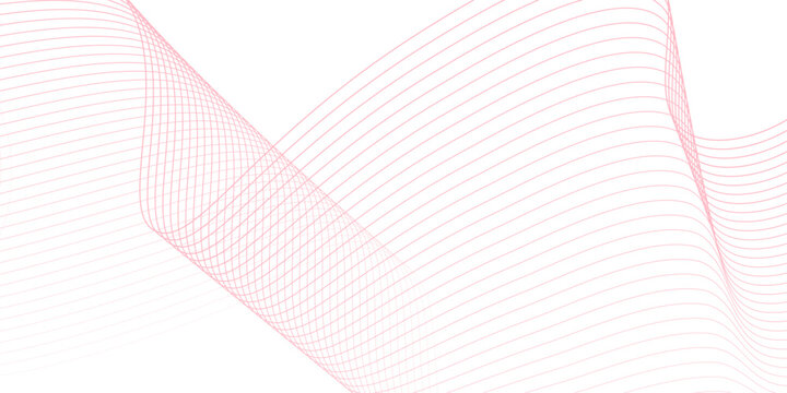 Geometric cand pink shapes lines abstract background. Soft pink color waves. Simple modern vector
