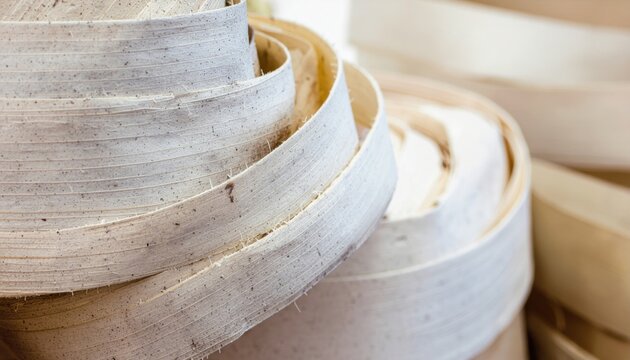 Close up of pineapple leaf fiber paper abaca strands with natural cream tone seamless wallpaper background organic handmade texture surface detail for design decoration craft eco style