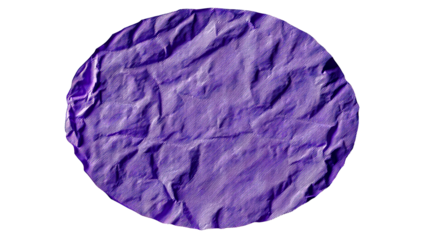 Textured Purple Circular Object with Linear Shading, cut out transparent