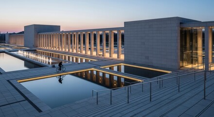 Fototapeta premium Modern Architecture Dusk Cityscape