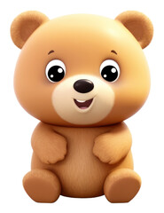 PNG Bear mammal plush cute.