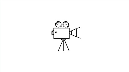 Movie Camera Icon for Film & Media Themes