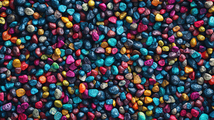 colorful gravel stones texture background, rock 