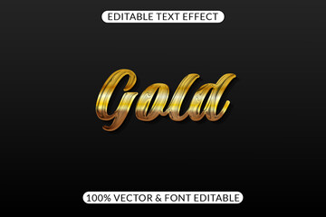 Easily editable gold text effect