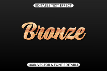 Easily editable bronze text effect