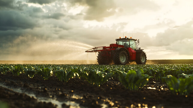 tractor in field