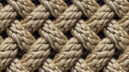 Close-up of woven texture, displaying intricate weaving with a captivating design 