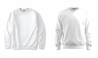 2種類の白無地のトレーナー